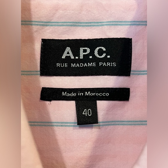 NWT A.P.C. Boyfriend Rose Button Down Shirt Size 40 / US Size 6 / 8 - Picture 3 of 6